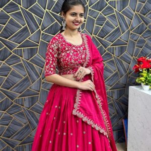 women’s embroidered lehenga choli with dupatta | traditional ethnic wear for wedding & festive occasions