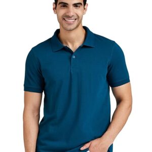 amazon brand symbol men's cotton rich solid polo tshirt | collar tshirts | half sleeves | plain regular fit (available in plus sizes and combo